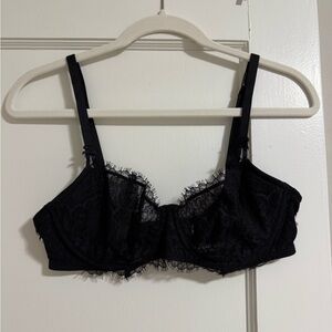 Victoria’s Secret Black Unlined Lace Balconette Bra